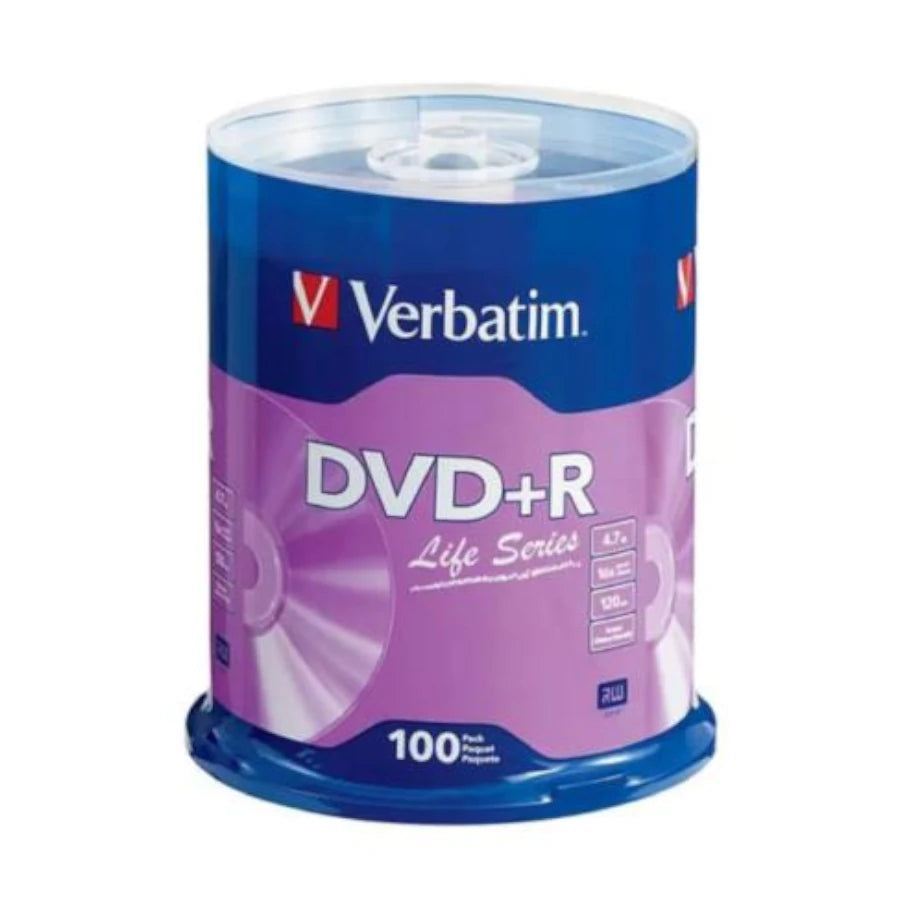 DVD+R Verbatim Life Series 16X 4.7GB 100Pk Spindle