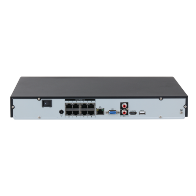 NVR de 8 Canales IP Dahua 8 Puertos PoE 8MP WizSense Smart H.265+/1 Ch de Reconocimiento Facial y FD