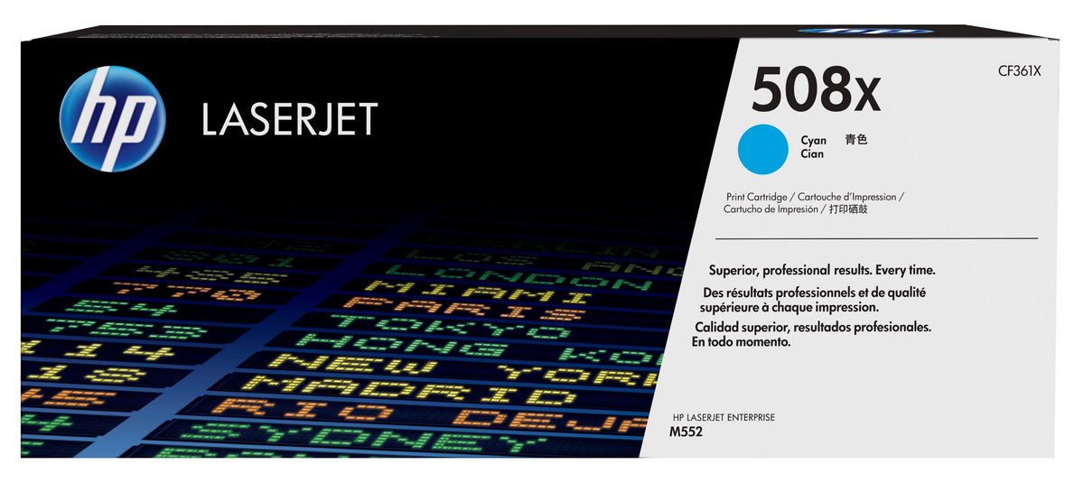 Toner HP LaserJet 508X Cian Alta Capacidad