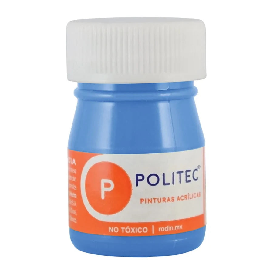 Pintura Acrilica Politec Celeste 20 ml No313 caja c/12 piezas