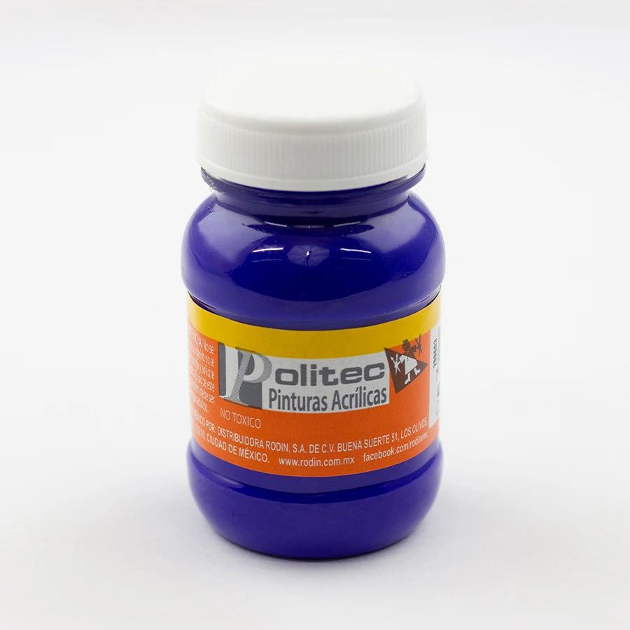 Pintura Acrilica Politec Azul Ultramar 100ml No 315 Caja c/6 piezas