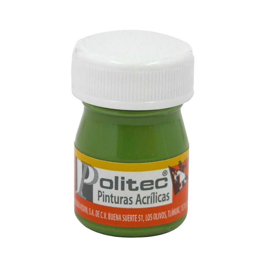 Pintura Acrilica Politec Verde Oro 20 ml No 330 caja c/12 piezas