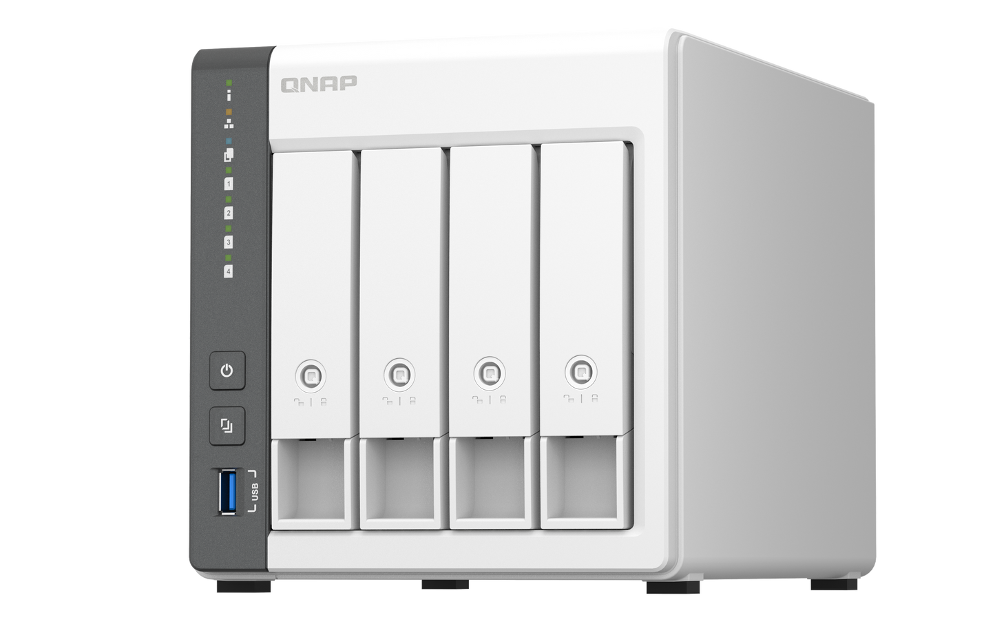 Unidad Almacenamiento NAS QNAP CPU ARM Cortex A55 Quad Core 2.0GHz 4GB RAM RJ45 2.5GbE 4 Bahias 3.5 Hasta 22TB Linux S/D