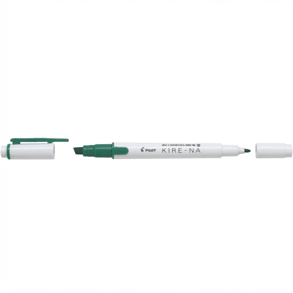 Resaltador Pilot KIRE-NA doble punta Cincel/Fino color Verde C/10