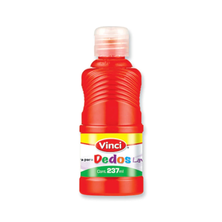 Pintura para dedos lavable vinci 237 ml naranja