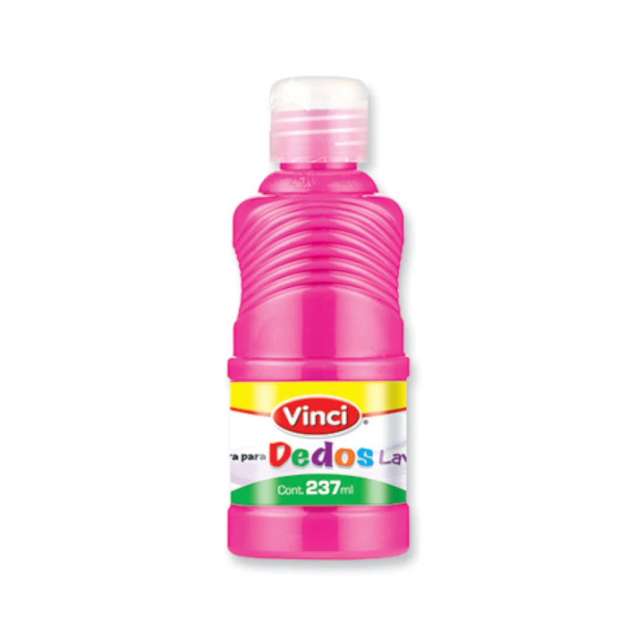 Pintura para dedos lavable vinci 237 ml magenta