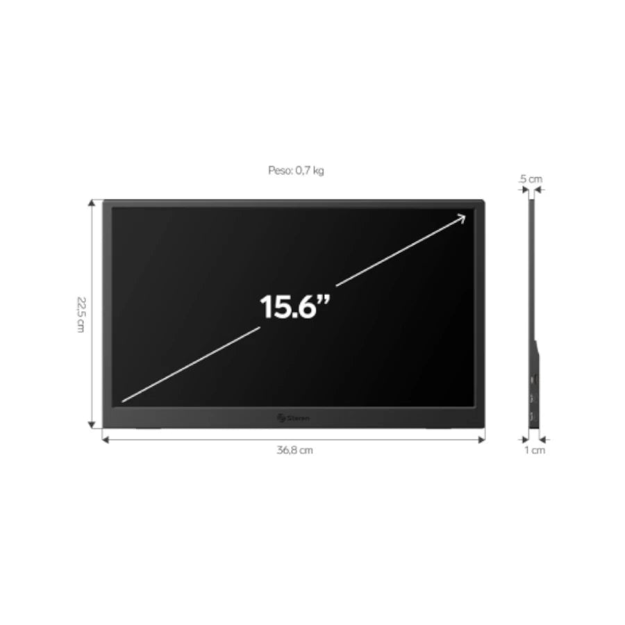 Monitor Steren Portatil Hdr P/Laptop 15.6