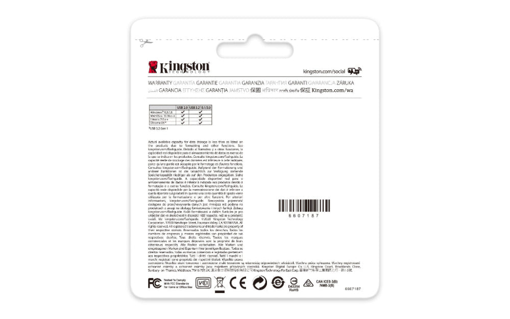 Memoria USB Kingston DataTraveler Exodia M 128GB USB 3.2 Gen1 Color Negro-Rojo