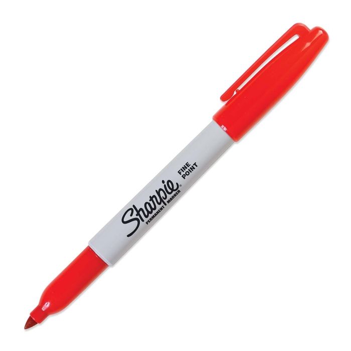 Marcador Sanford 30002 Sharpie Fino Rojo Permanente C/12 Pqte