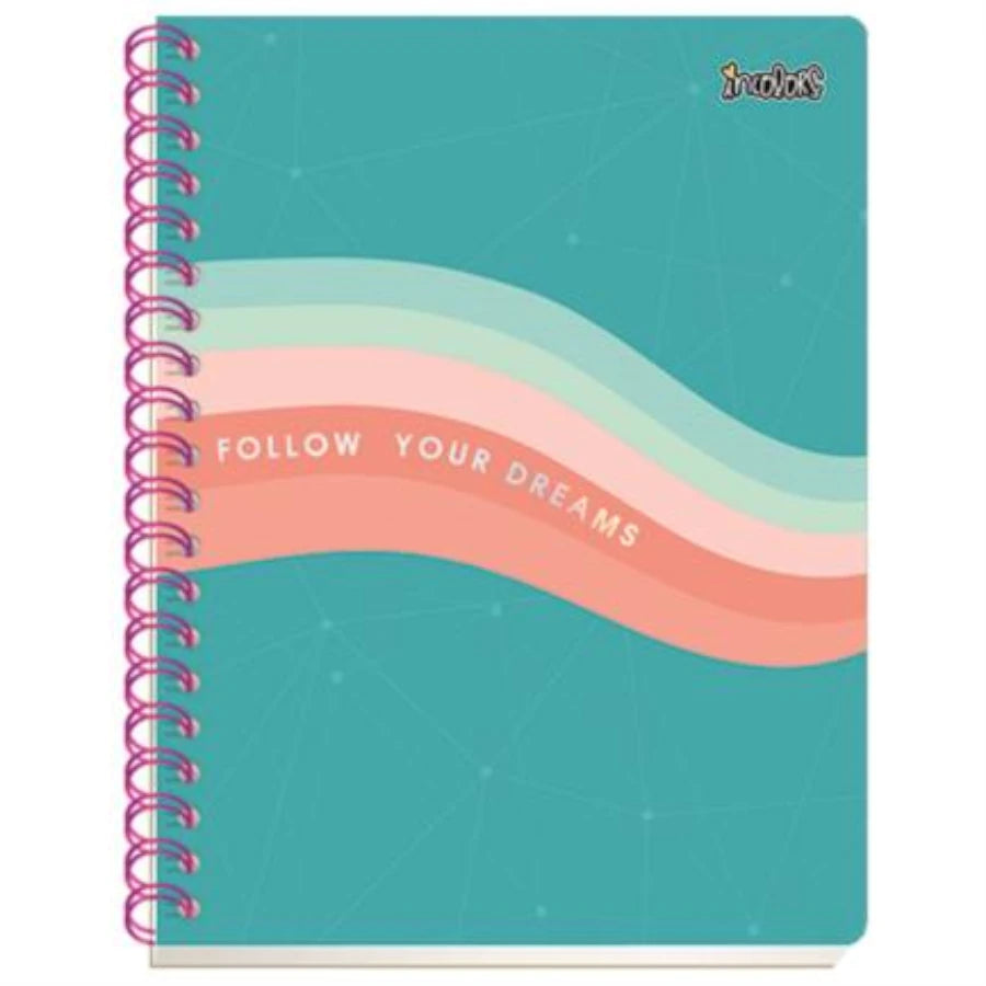Cuaderno Profesional Scribe Incolors Raya Espiral Doble 180 Hojasc