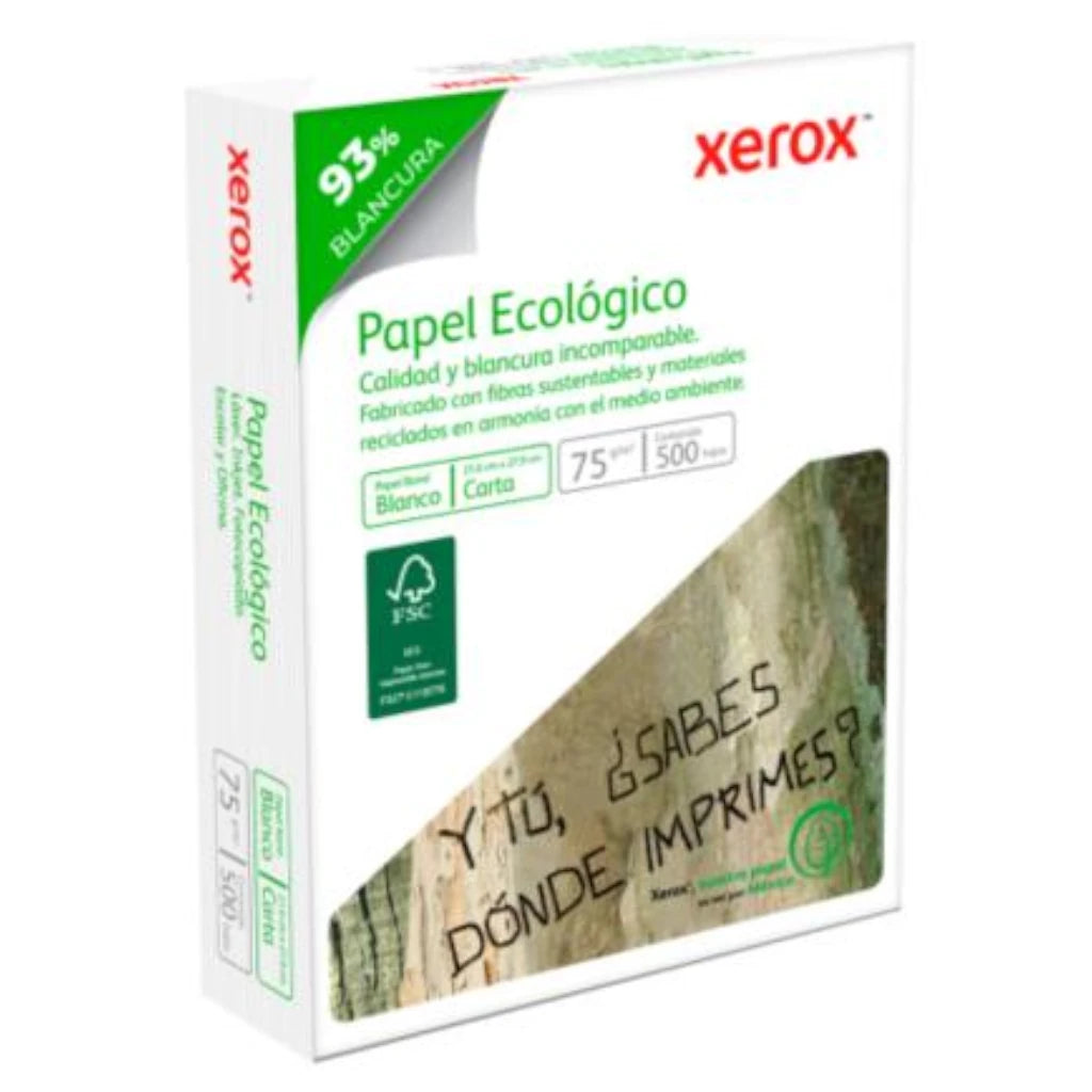 Caja de Hojas Papel Bond Xerox Carta Ecológico 75g con 5000 Hojas | Venpli
