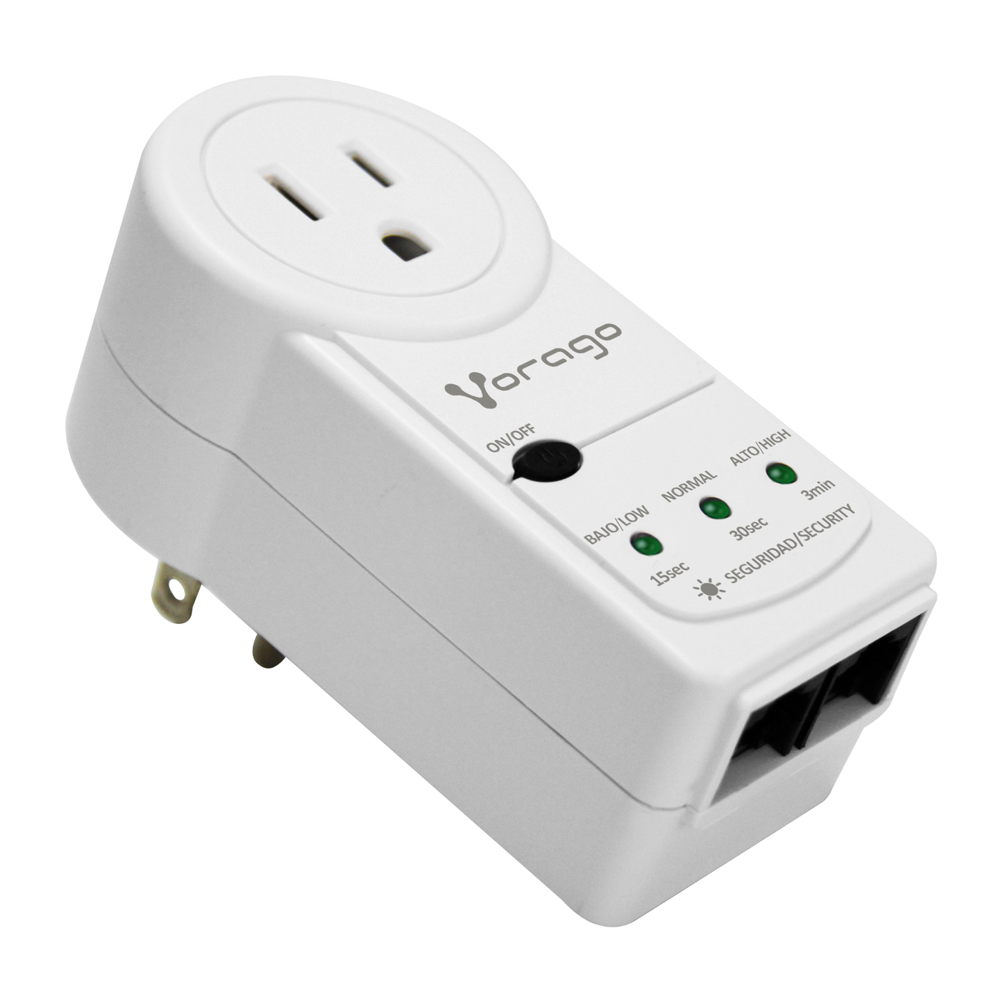PROTECTOR DE VOLTAJE VORAGO AVR-300 RJ45/RJ11 PORTATIL 1800W ELECTRODOMESTICOS BLANCO