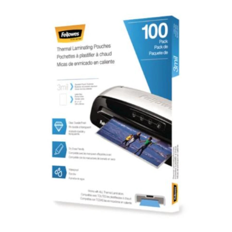 Cubierta Fellowes para Laminadora T/Carta 3 Micras C/100 piezas