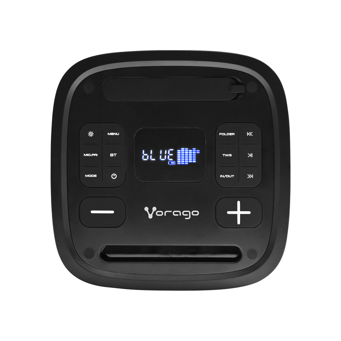 BAFLE VORAGO KSP-580 2x6.5 2x2.5 TWEEETER 40W RMS 3600mAh CIRCLE LED TWS MICROFONO USB / TF / AUX / BT