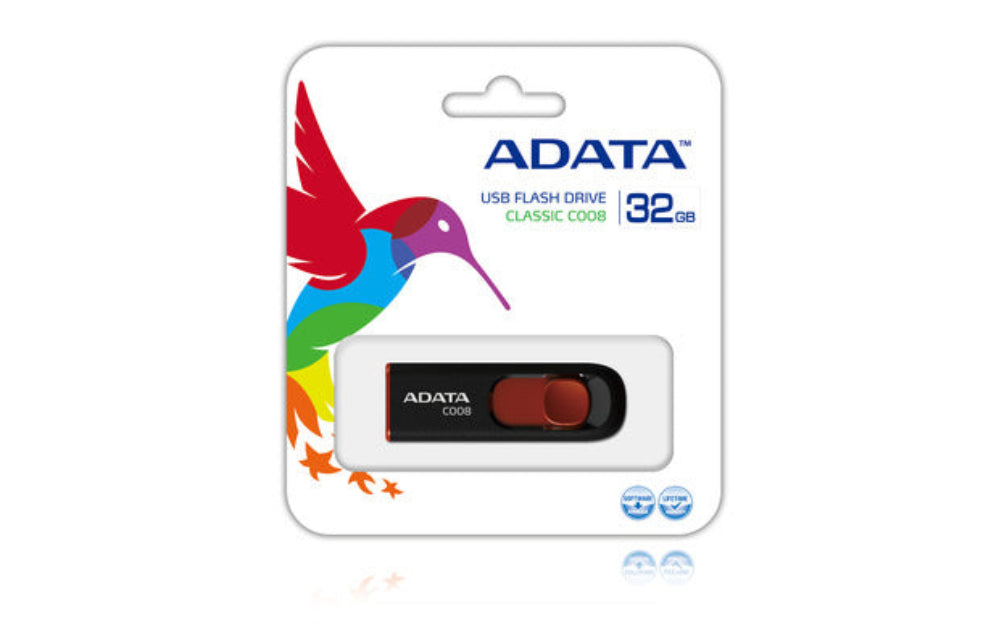 Memoria USB Adata C008 32 GB Color Negro-Rojo