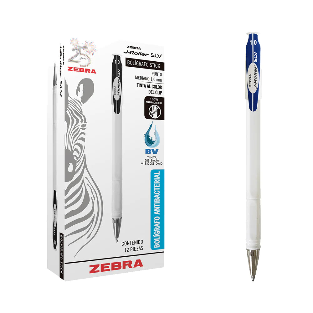 Boligrafo Antimicrobial Retractil J-Roller RLV Rrojo