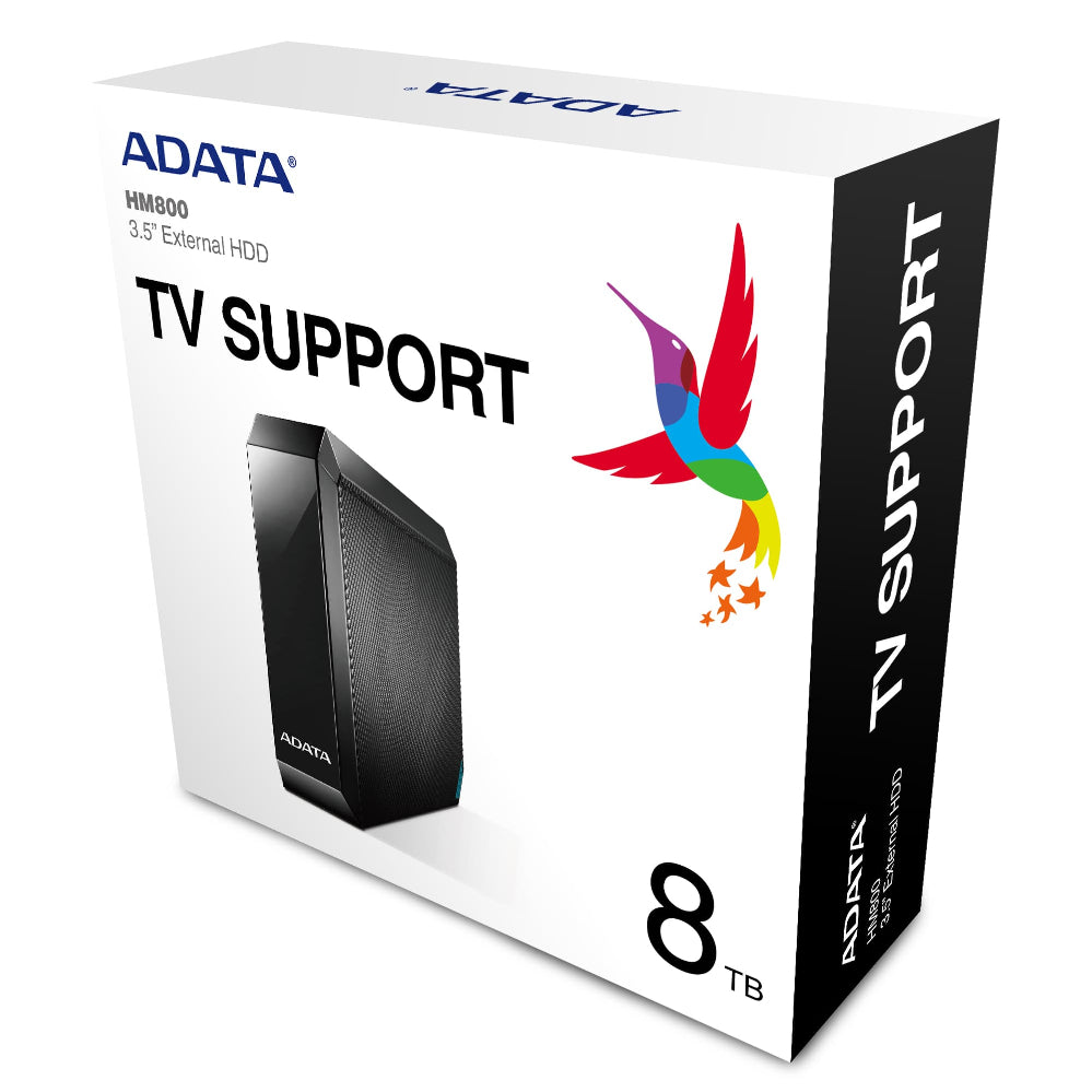 Disco Duro Externo Adata 4TB HM800 3.5" USB 3.2 Gen1 Color Negro