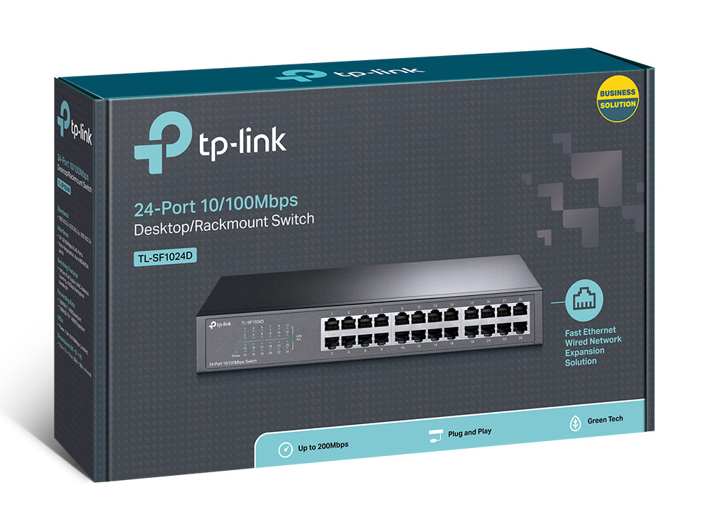 SWITCH TP-LINK 24 PUERTOS ESCRITORIO MONTAJE RACK