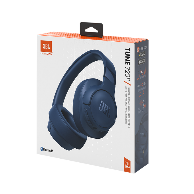 Auriculares Inalámbricos JBL Tune Bluetooth 720BT con diadema color Azul
