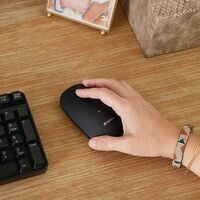 Mouse VERBATIM Inalambrico Recargable Multidispositivo USB-C a USB-A â Negro