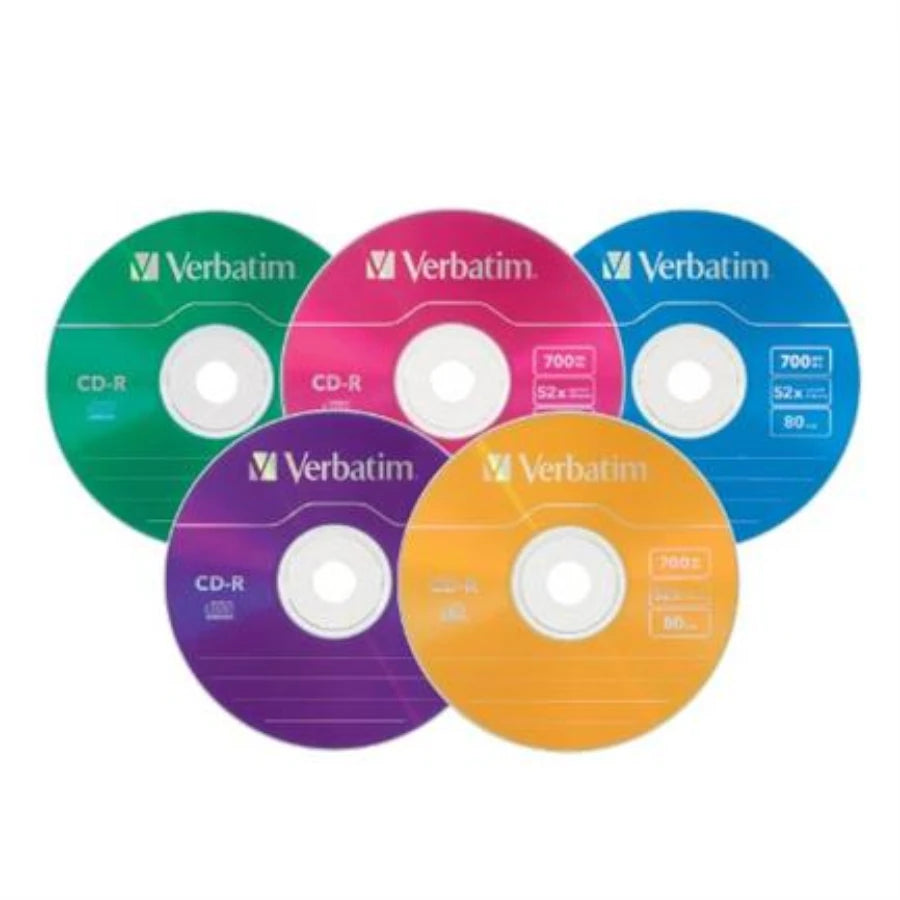Disco compacto verbatim r 52x 80min 700mb color c/25