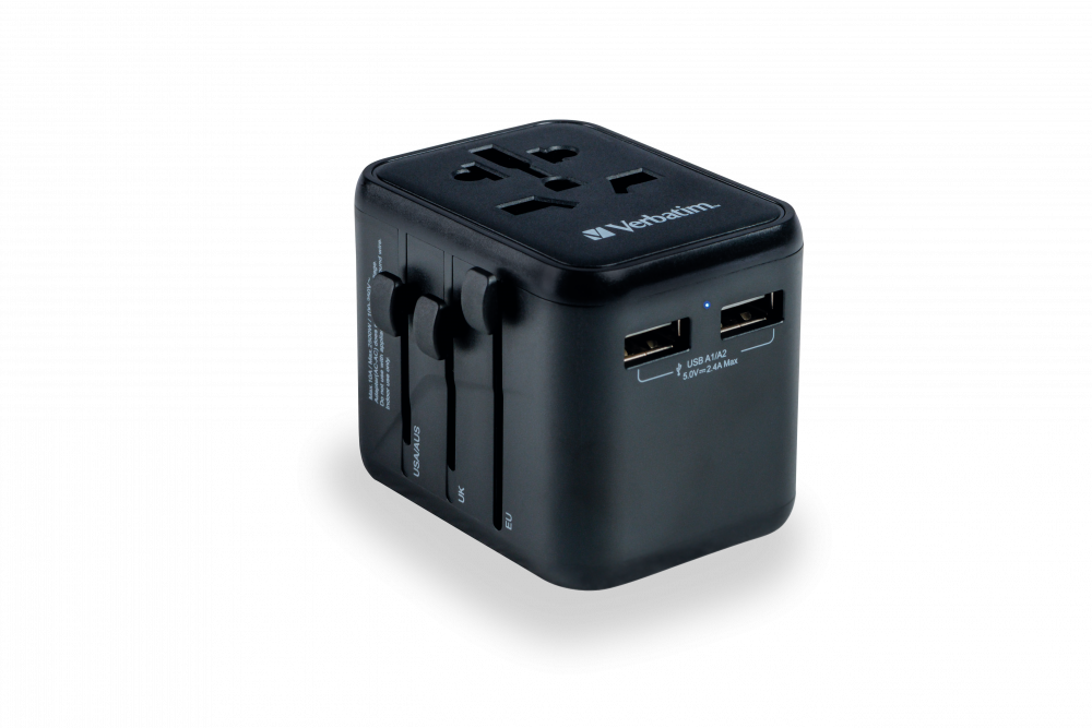 Adaptador Verbatim Universal de viaje 12W UTA-01 - USB-A (49543)