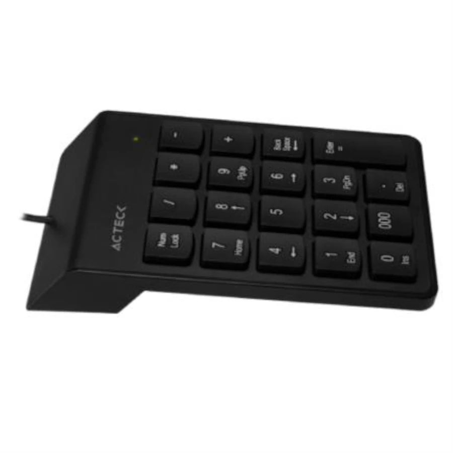 Teclado Numérico Acteck Inspire TN220 Alámbrico Delgado y Compacto USB Color Negro