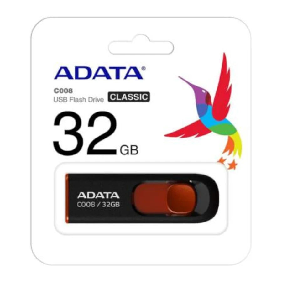 Memoria USB Adata C008 32 GB Color Negro-Rojo