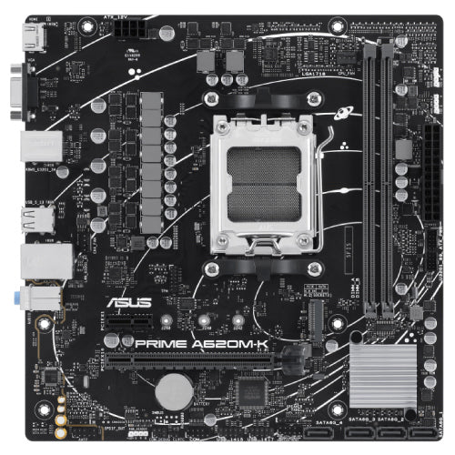 Tarjeta Madre Asus PRIME A620M-K 2xDDR5 96GB 6400Mhz HDMI VGA PCIe 4.0 M.2 S AM5 Ryzen mATX