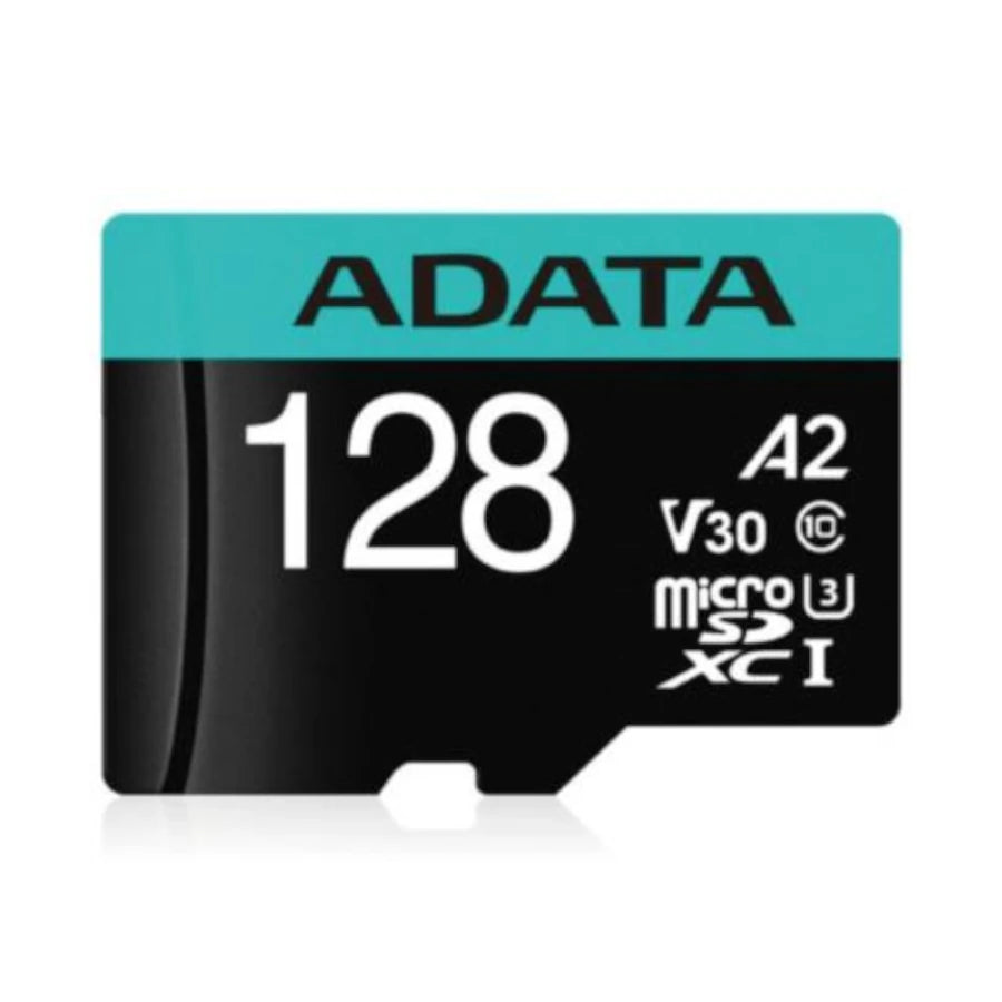 Memoria MicroSD Adata Premier Pro SDHC 128GB UHS-I U3 V30S U3 A2 Color Negro-Aqua