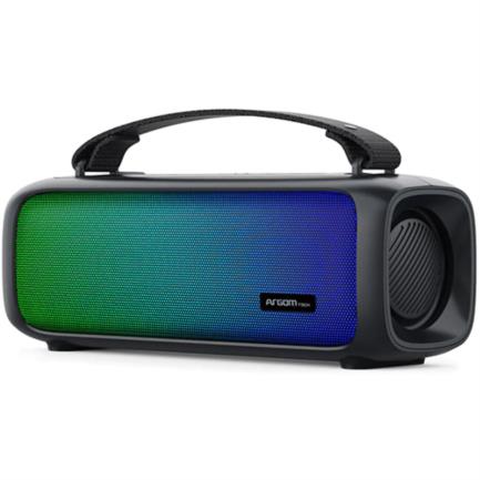 Bocina Inalámbrica Argomtech Radyon Air + Beats Iluminación RGB 1500mAh Bluetooth Color Negro
