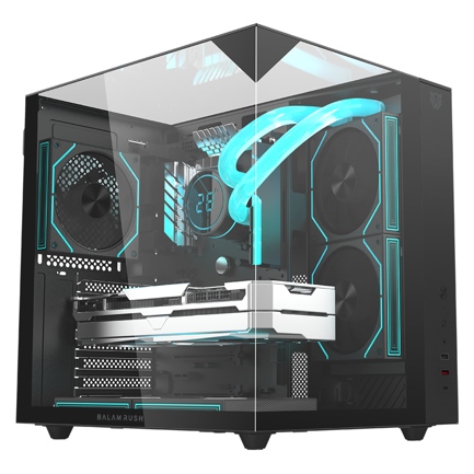 Gabinete Gamer Balam Rush Media Torre Tank Majestic 6600 Legend Negro