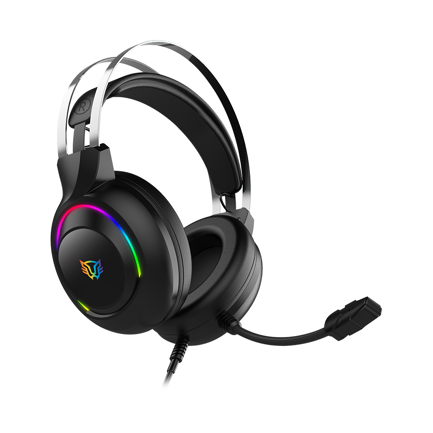 Audífonos Gamer Acteck Hesix II HS688 Alámbricos Over Ear Bocinas 50mm Mic Fijo Azender Negro