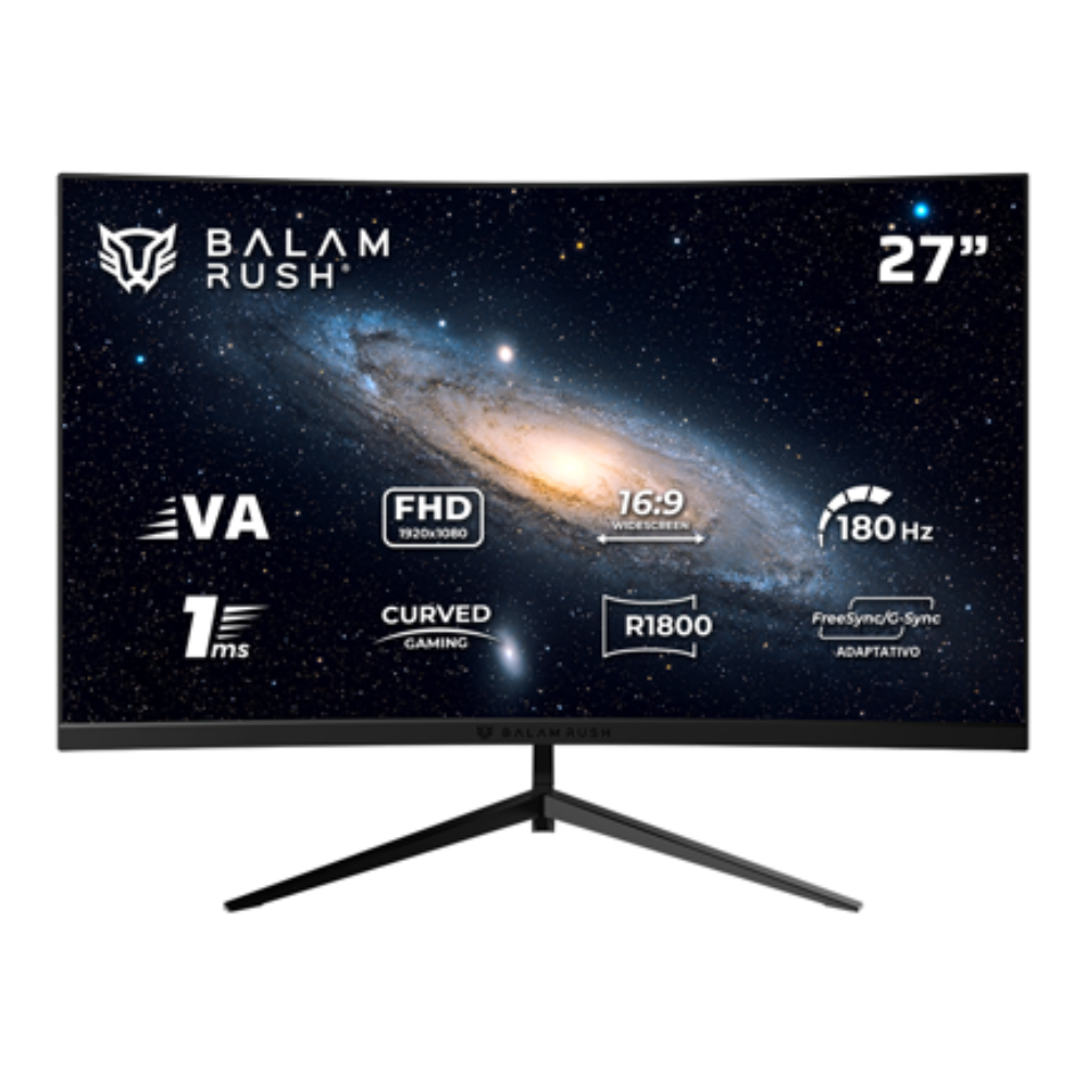 Monitor Acteck 27" Gaming Curvo Andromeda MAG27Y Legend Negro