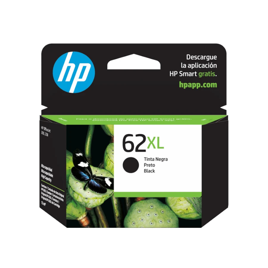 Tinta hp 62xl negro alto rendimiento