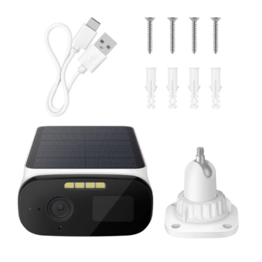 Cámara Steren Fija con Panel Solar 4MP/VGA 1440p 20FPS 100° IP66 para Exterior