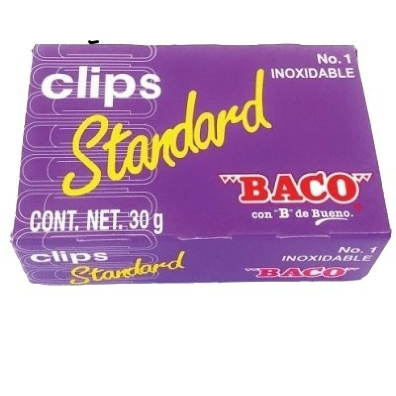 Clip Baco Estandar #1 Galvanizado C/10 100clips C/U