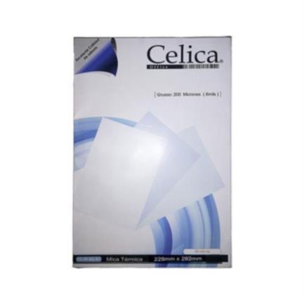Mica Térmica Celica Tamaño Carta 229x292mm 10 Milésimas o 250 Micrones Pqte C/50 Pzas
