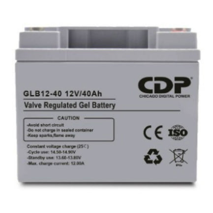 CDP Bateria de Gel Plomo acido seca sellada 12Vdc-40Ah paraUPO33-30/40HFAX