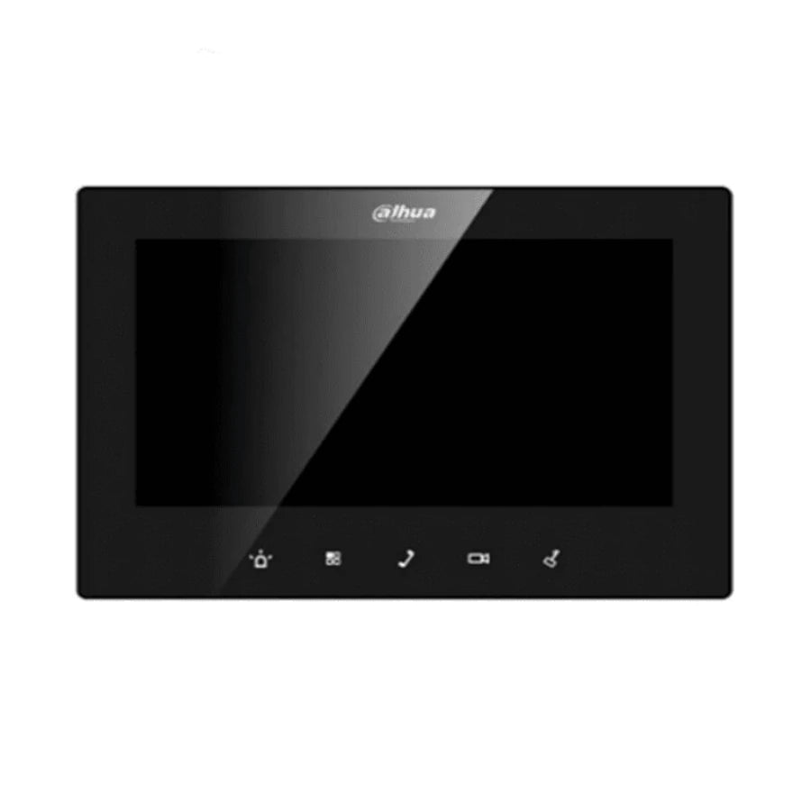 Monitor DAHUA IP de 7 Pulgadas/ Teclado Touch/ PoE Estandar/ 6y1 Entradas y Salidas de Alarmas/ Uso Interior/ TCP/IP