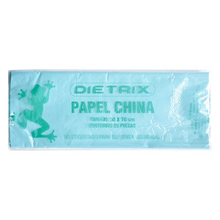 Papel de China Dietrix 50x70cms Azul Claro Paquete con 25 Hojas