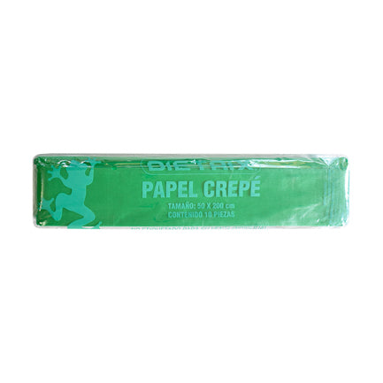 Papel Crepe Dietrix 50x200cms Verde Bandera Paquete con 10 Hojas