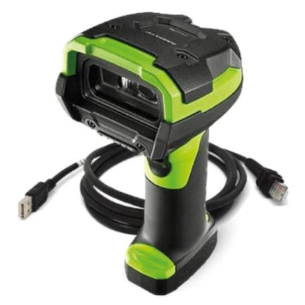 Escaner Industrial Zebra Alambrico DS3608-ER 1D/2D Lectura Extendida de hasta 21.4m Digimarc Rugged con Motor Vibrad
