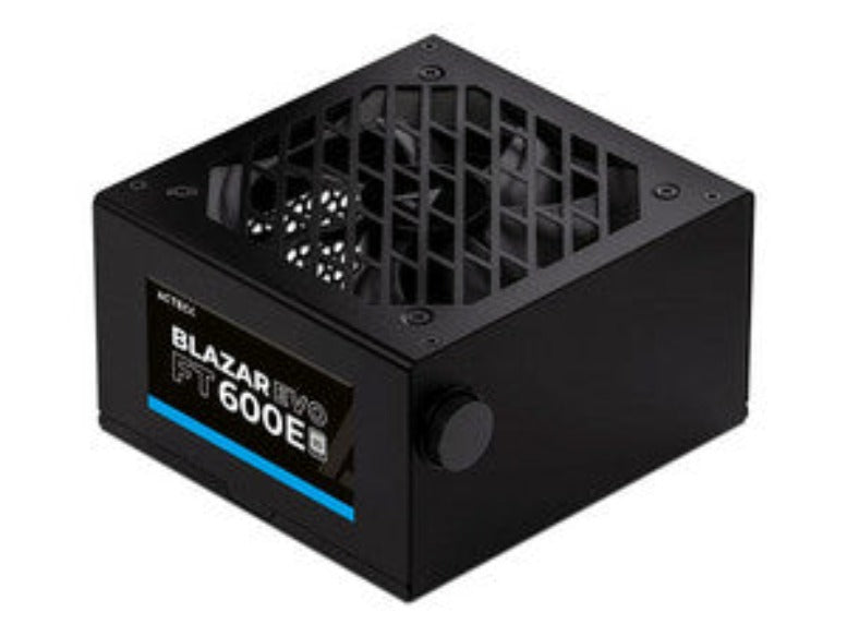 Fuente de Poder Acteck Blazar Evo FT600E ATX 600W 1x20+4 pin + 1xAtx 4 + 1xPcie 6+2 pin + 3xSata + 2xMolex 4 pin Negro