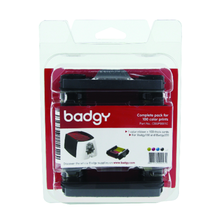 Cinta de Impresión Evolis Ribbon para Badgy 100/200 YMCKO + PVC R-100 Impresiones