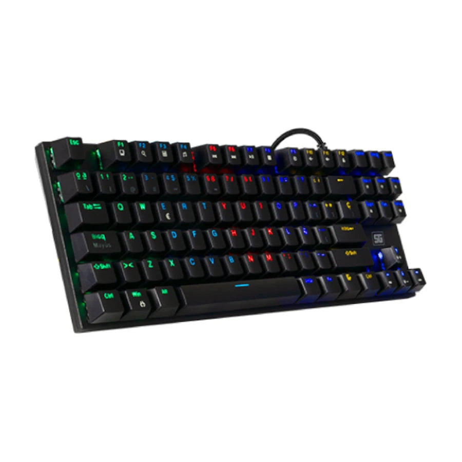 Teclado Vorago Start The Game Kb-600 Mecanico Tkl Rgb Rainbow Software Negro