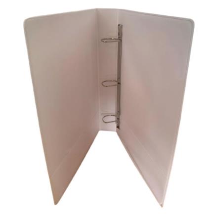 Carpeta Panorámica Kyma de Vinil Tamaño Oficio 1 1/2" Aro en "D" Blanca