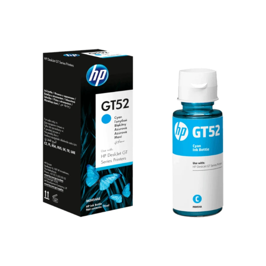 Botella Tinta HP GT52 Cian M0H54AL