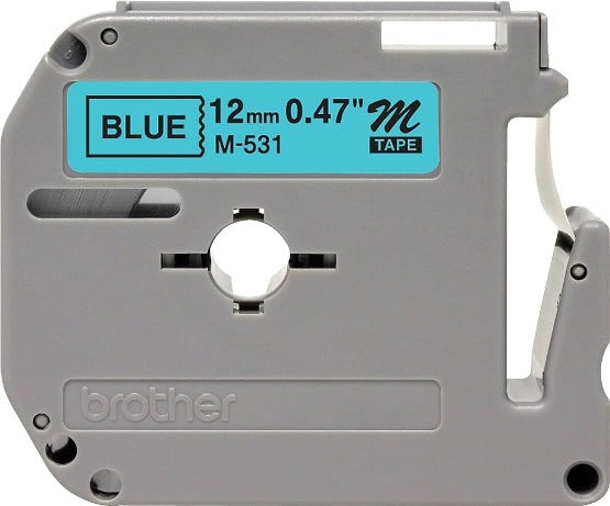 Cinta Brother M531 Negro/Azul 12mm Pt85 Pt65 100/110