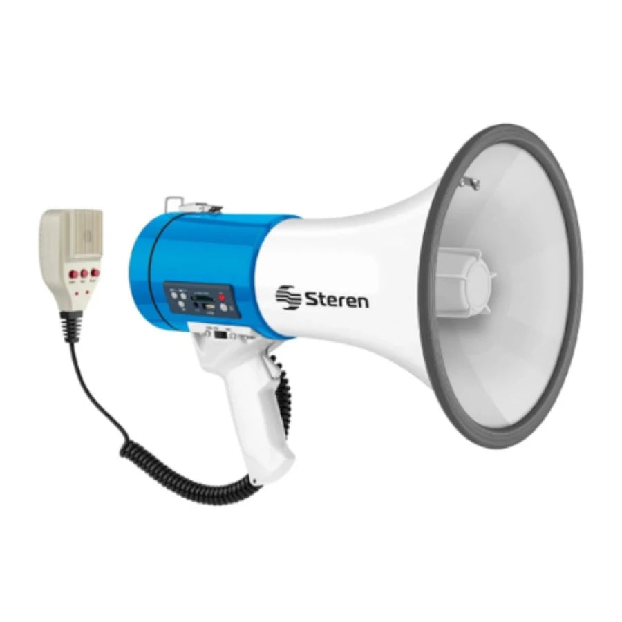 Megafono Steren De 25 W Con Rec / Rep Mp3 / Bat